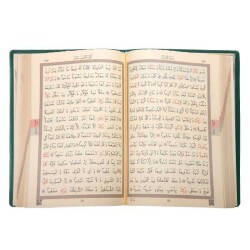Hafız Boy Kur'an-ı Kerim (Yeşil, Kılıflı, Mühürlü, 2 Renk) - 3